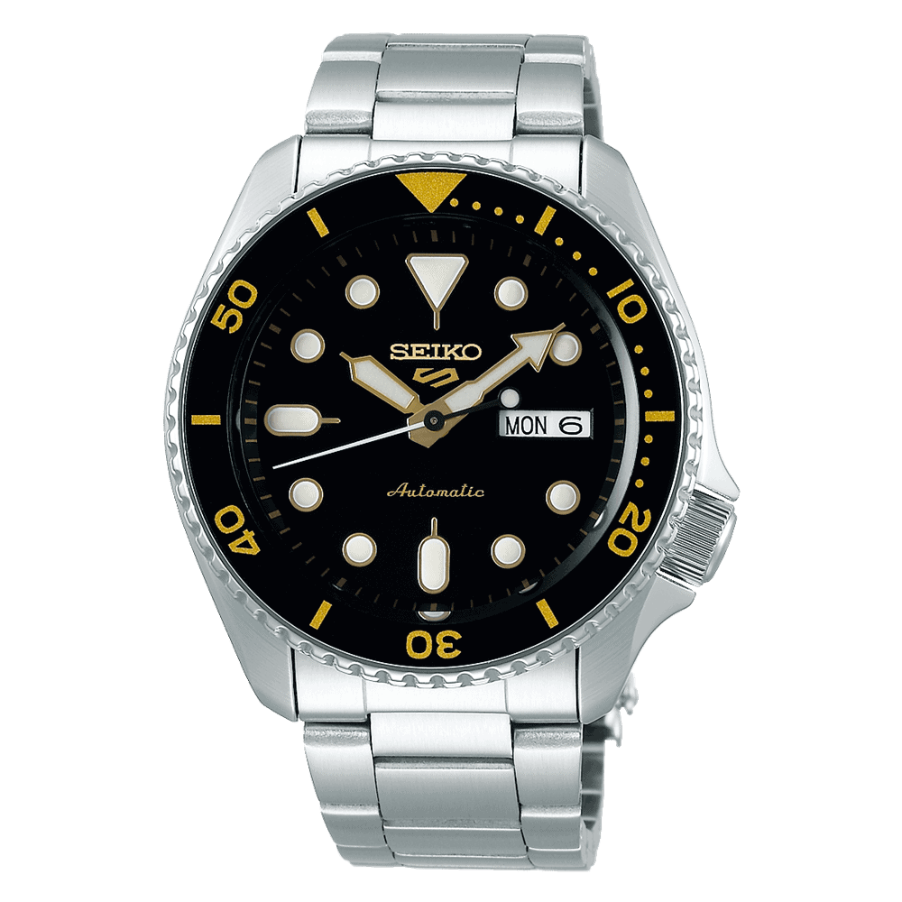 thearwatches-reloj-seiko-SRPD57K1 Reloj SEIKO 5 Sport Negro/Dorado SRPD57K1