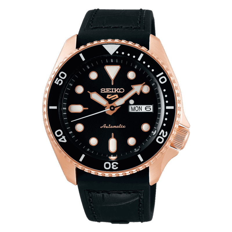 thearwatches-reloj-seiko-SRPD76 Reloj SEIKO 5 Sport Negro/Dorado SRPD76K1