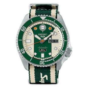 thearwatches-reloj-seiko-SRPJ49 Reloj SEIKO 5 Sport Verde Super Cub Edición Limitada SRPJ49K1