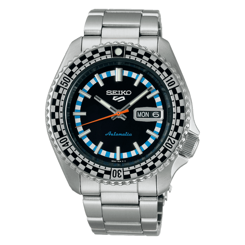 thearwatches-reloj-seiko-SRPK67K1 Reloj SEIKO 5 Sport Black "Checker Flag" Edición Especial SRPK67K1