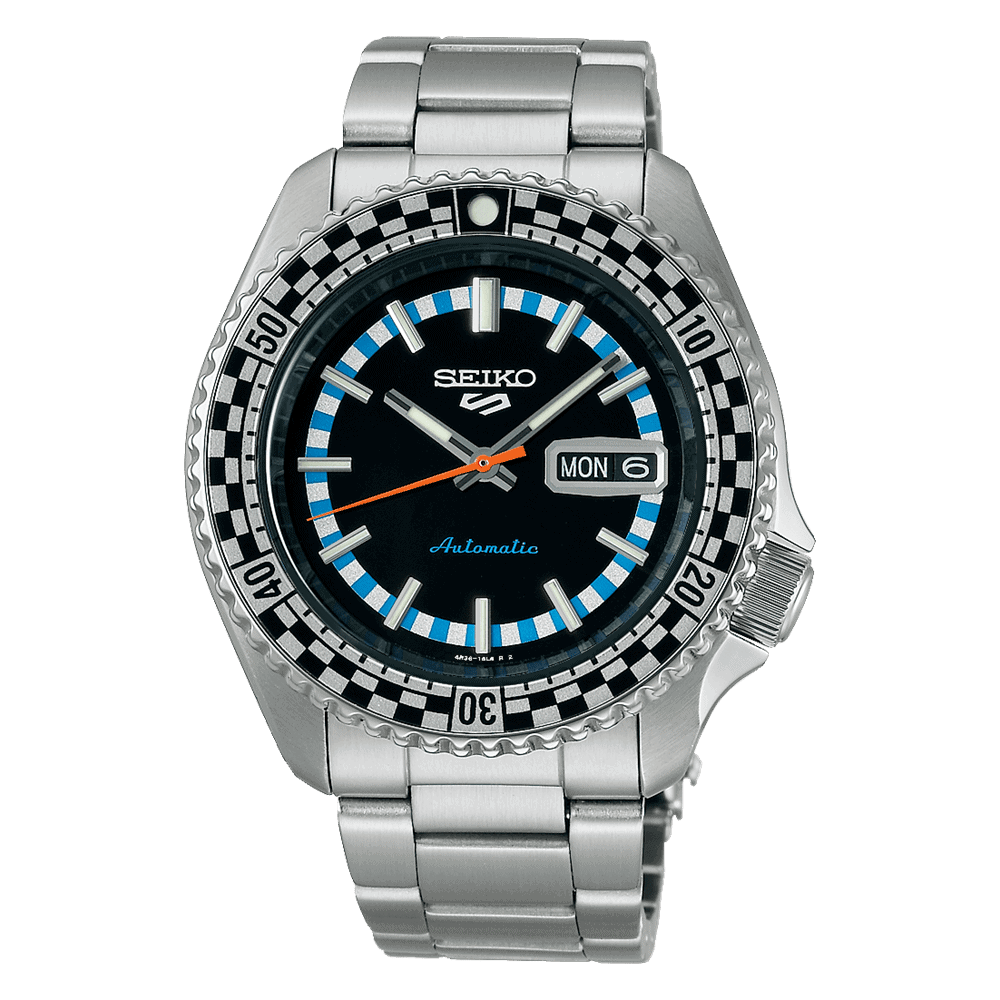 thearwatches-reloj-seiko-SRPK67K1 Reloj SEIKO 5 Sport Black "Checker Flag" Edición Especial SRPK67K1