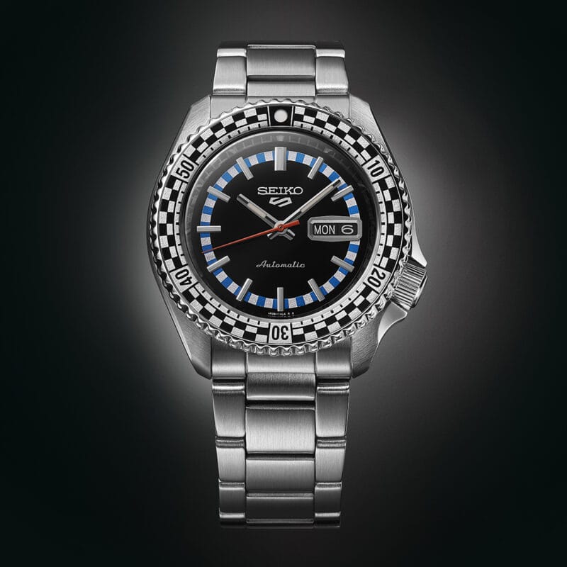 thearwatches-reloj-seiko-SRPK67K1_2 Reloj SEIKO 5 Sport Black "Checker Flag" Edición Especial SRPK67K1