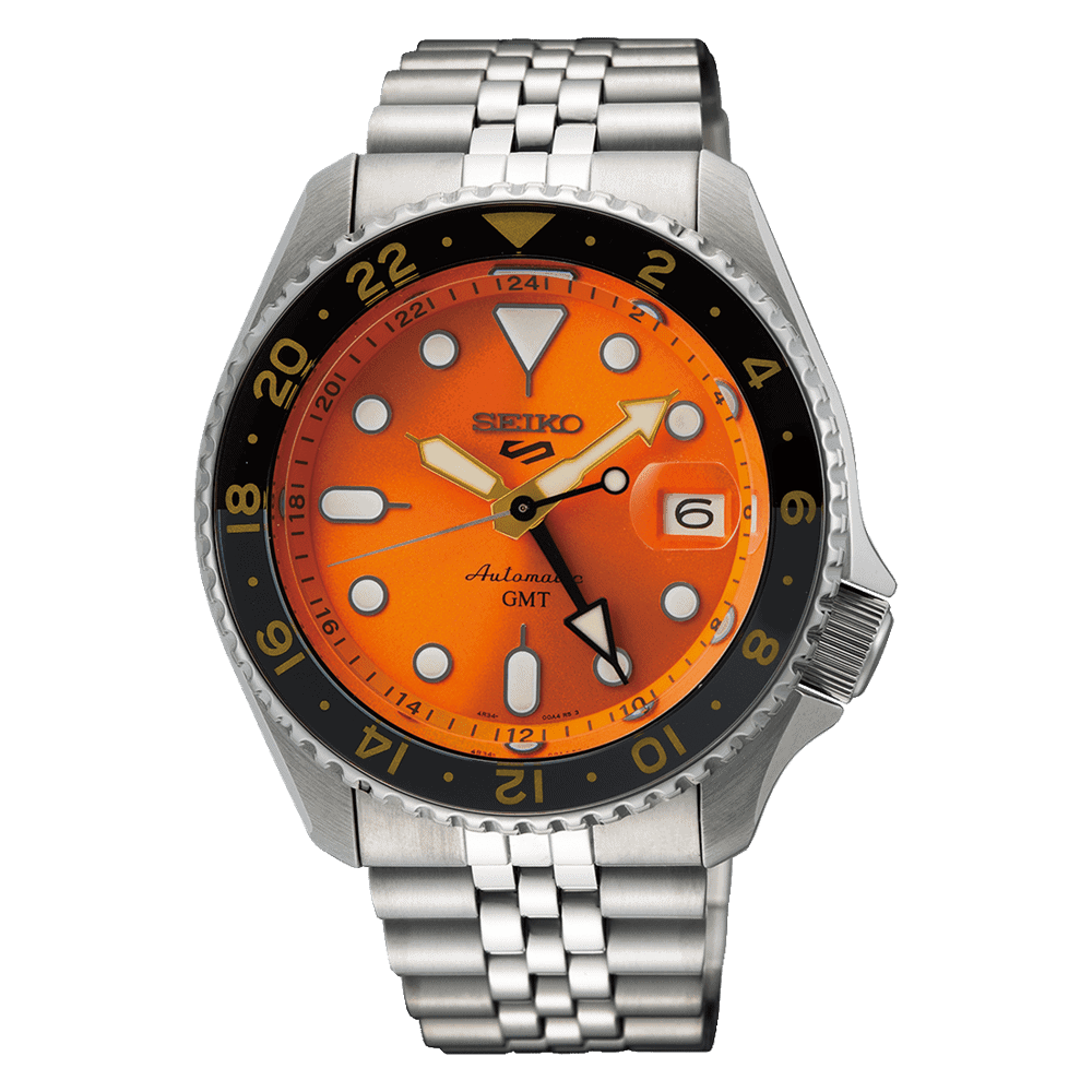 thearwatches-reloj-seiko-SSK005K1 Reloj SEIKO 5 Sport GMT Naranja SSK005K1