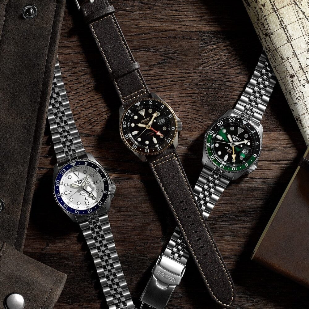 thearwatches-reloj-seiko-SSK035K1_3 Reloj SEIKO 5 Sport GMT Verde SSK035K1