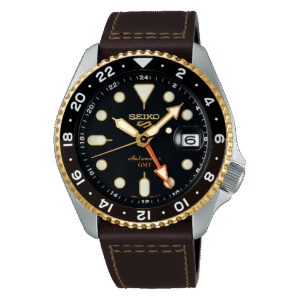 thearwatches-reloj-seiko-SSK036K1 Reloj SEIKO 5 Sport GMT Negro/Dorado SSK036K1