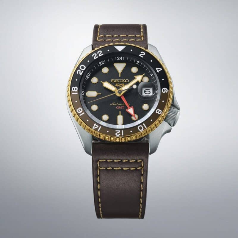 thearwatches-reloj-seiko-SSK036K1_1 Reloj SEIKO 5 Sport GMT Negro/Dorado SSK036K1