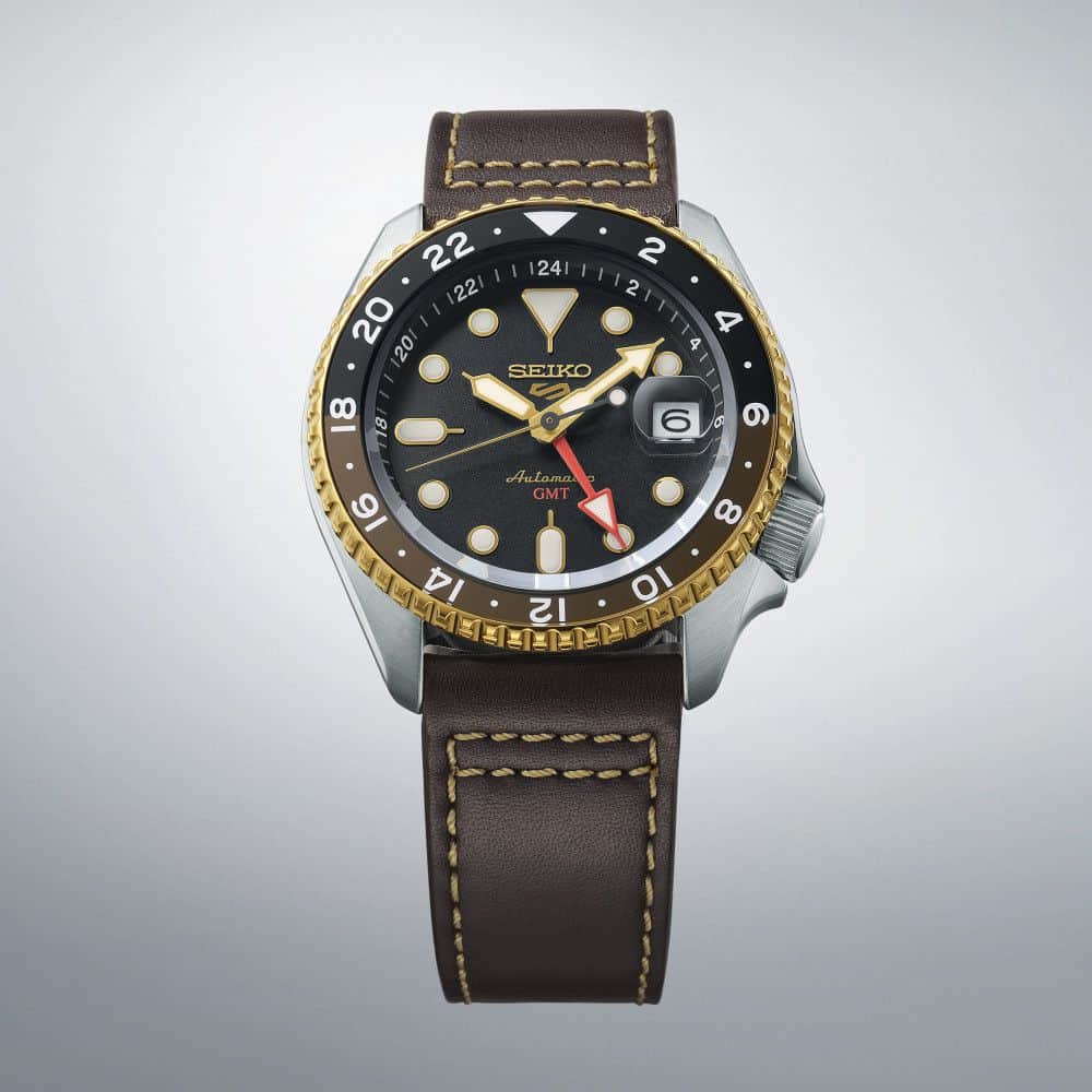 thearwatches-reloj-seiko-SSK036K1_1 Reloj SEIKO 5 Sport GMT Negro/Dorado SSK036K1
