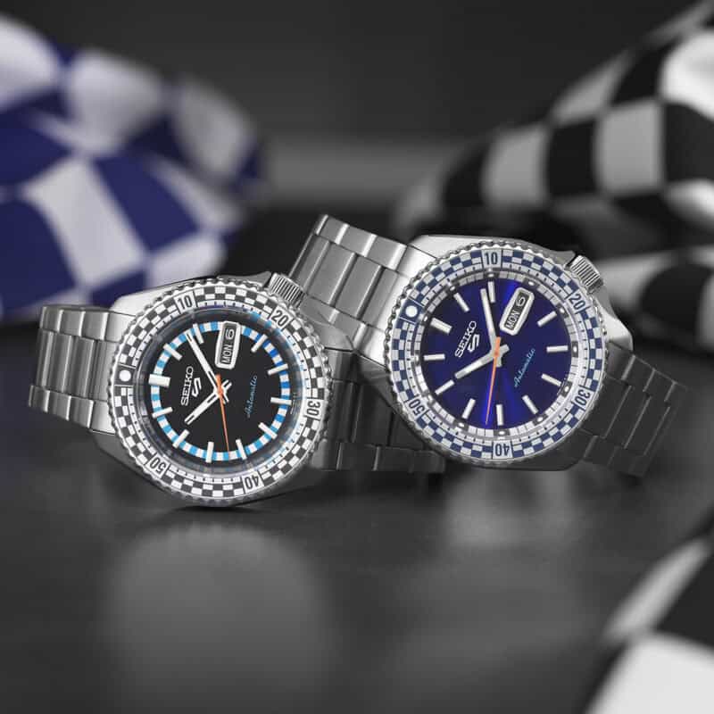 thearwatches-reloj-seiko-SRPK65K1_4 Reloj SEIKO 5 Sport Petrol Blue "Checker Flag" Edición Especial SRPK65K1