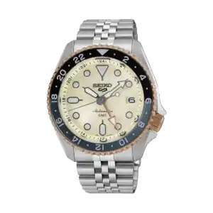 thearwatches-reloj-seiko-SSK046K1 Reloj SEIKO 5 Sport GMT Champagne “Sunrise" SSK046K1 Edición Limitada