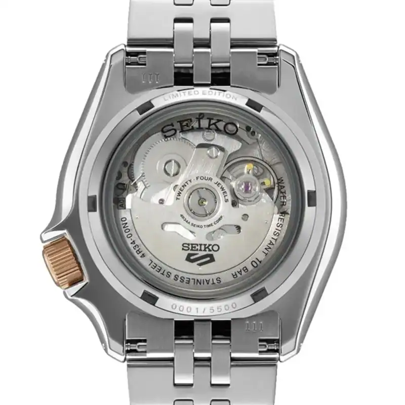 thearwatches-reloj-seiko-SSK046K1_1 Reloj SEIKO 5 Sport GMT Champagne “Sunrise" SSK046K1 Edición Limitada