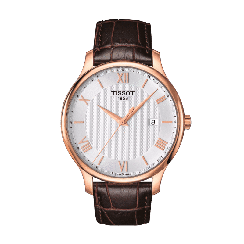 thearwatches_Reloj_Tissot_T063.610.36.038.00 Reloj Tissot Tradition 42mm Plata/Cuero Marrón T063.610.36.038.00