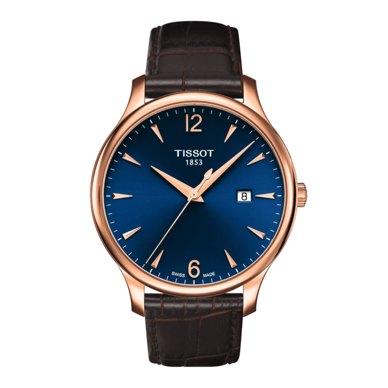 thearwatches_Reloj_Tissot_T063.610.36.047.00 Reloj Tissot Tradition 42mm Azul/Cuero Marrón T063.610.36.047.00