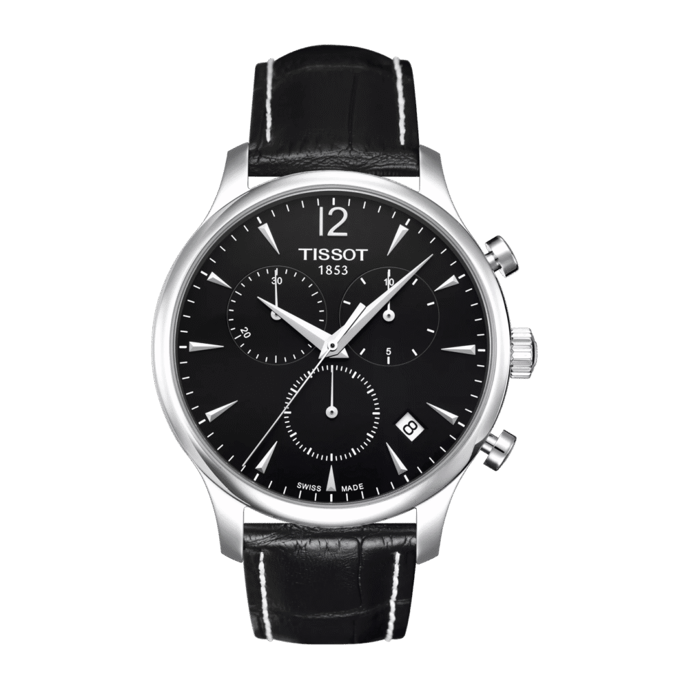 thearwatches_Reloj_Tissot_T063.617.16.057.00 Reloj Tissot Tradition Chronograph 42mm Negro/Cuero Negro T063.617.16.057.00