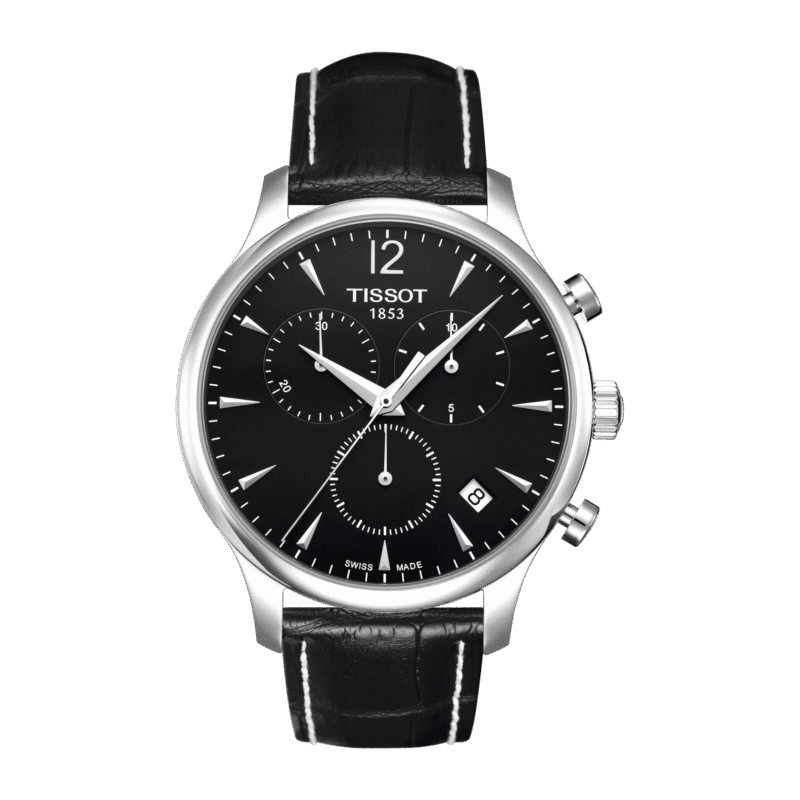 thearwatches_Reloj_Tissot_T063.617.16.057.00 Reloj Tissot Tradition Chronograph 42mm Negro/Cuero Negro T063.617.16.057.00