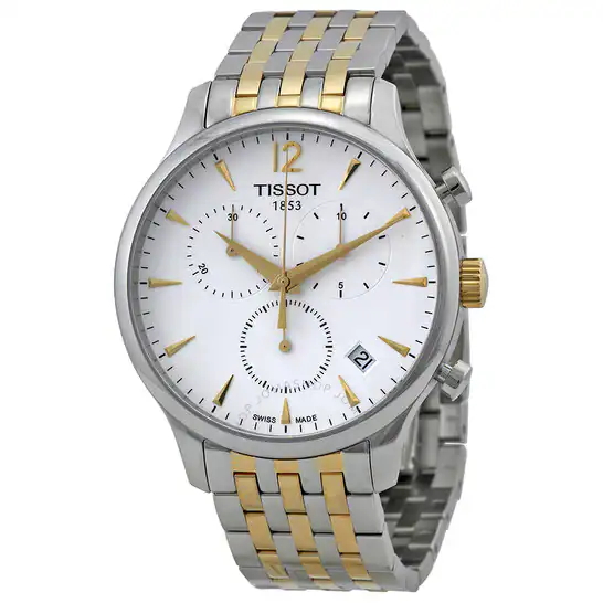 thearwatches_Reloj_Tissot_T063.617.22.037.00 Reloj Tissot Tradition Chronograph 42mm Plata/Acero Bicolor T063.617.22.037.00
