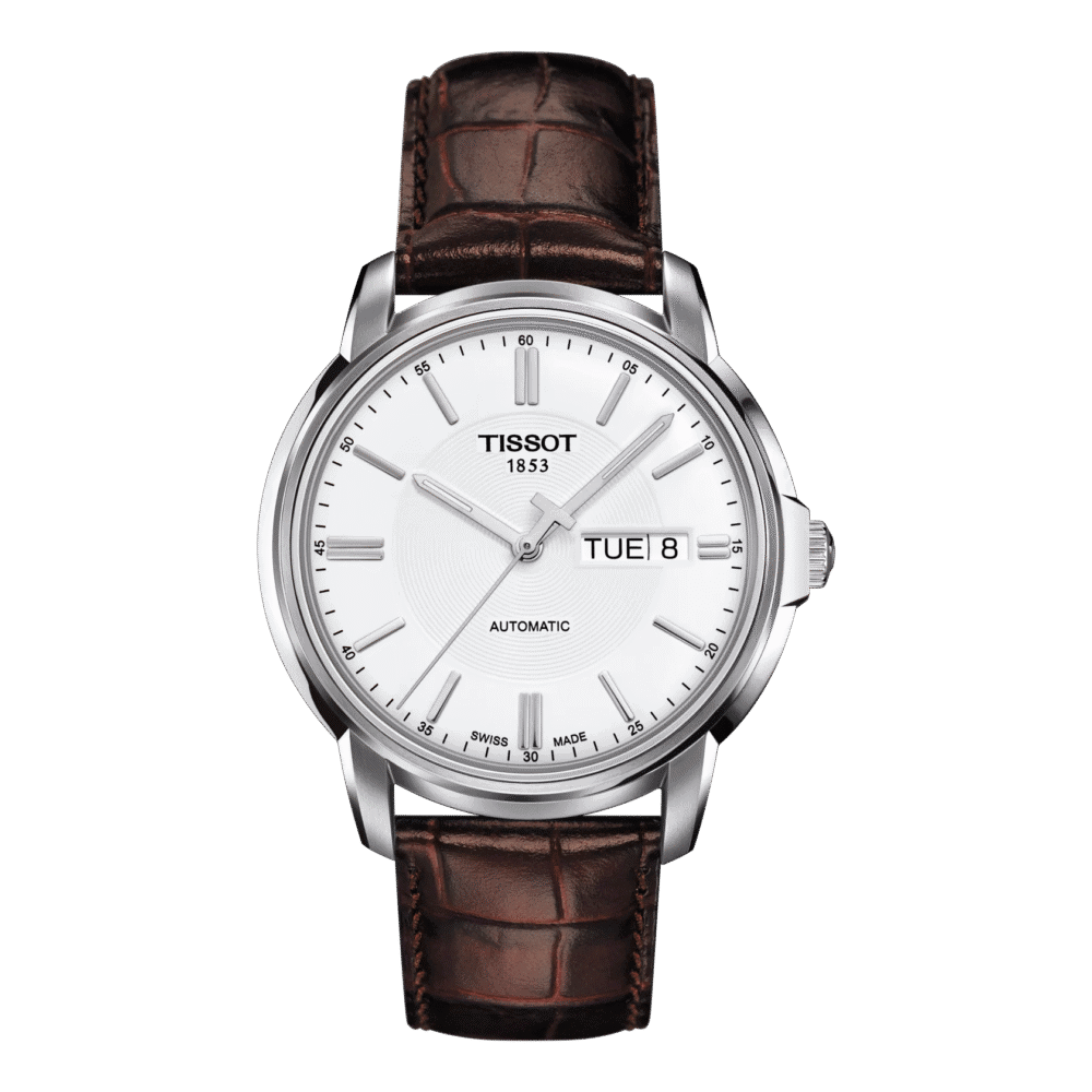thearwatches_Reloj_Tissot_T065.430.16.031.00 Reloj Tissot Automatics III 39mm Plata/Cuero MarrónT065.430.16.031.00