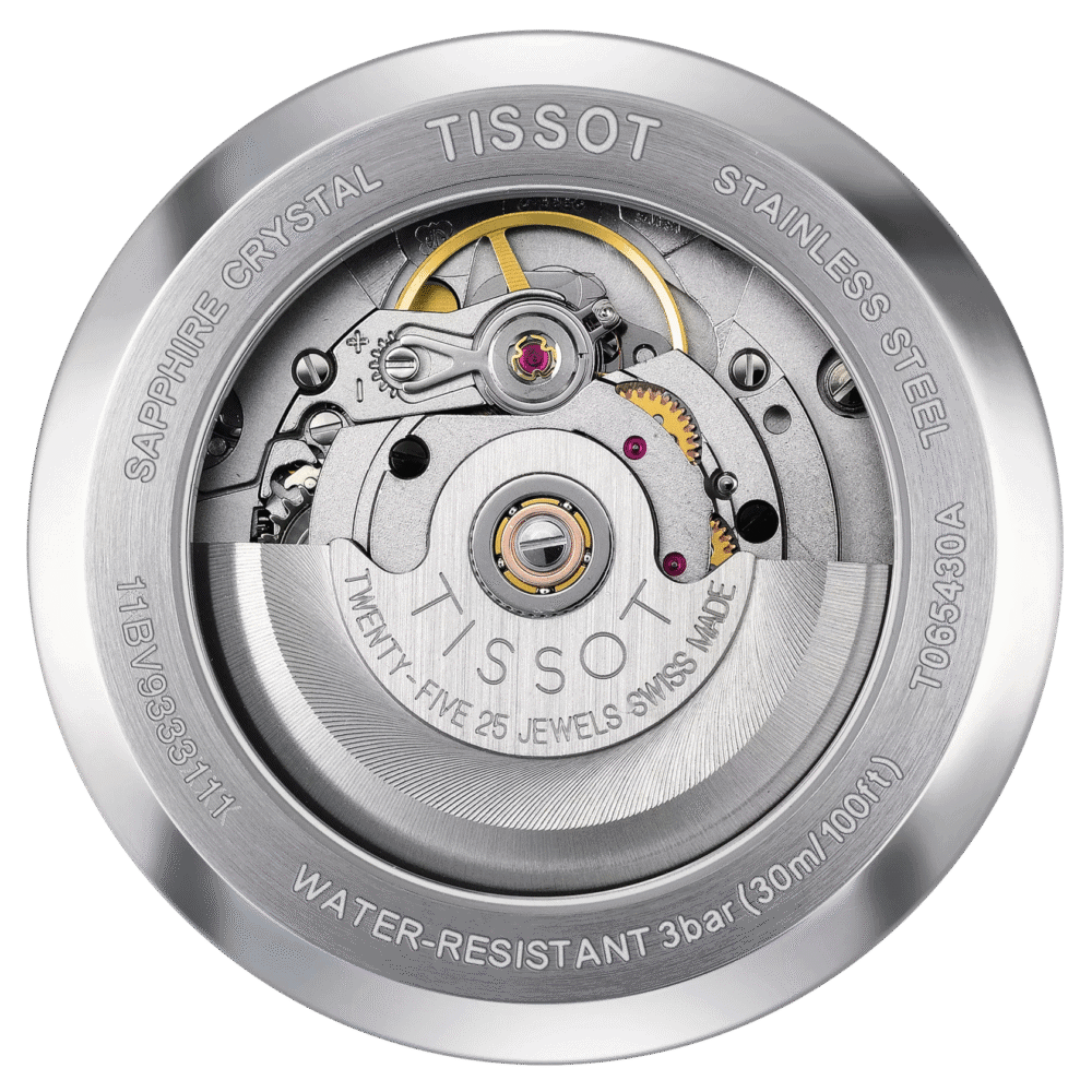 Reloj Tissot Automatics III 39mm Negro/Cuero Negro T065.430.16.051.00