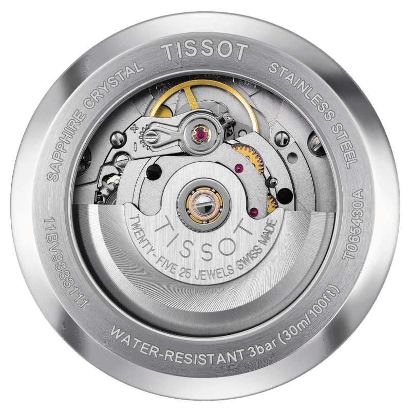 Reloj Tissot Automatics III 39mm Negro/Cuero Negro T065.430.16.051.00