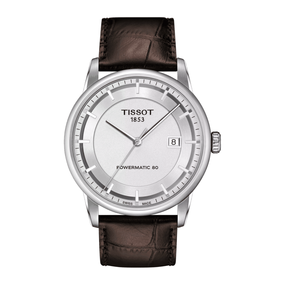 thearwatches_Reloj_Tissot_T086.407.16.031.00 Reloj Tissot Luxury Powermatic 80 41mm Plateado/Cuero Negro T086.407.16.031.00