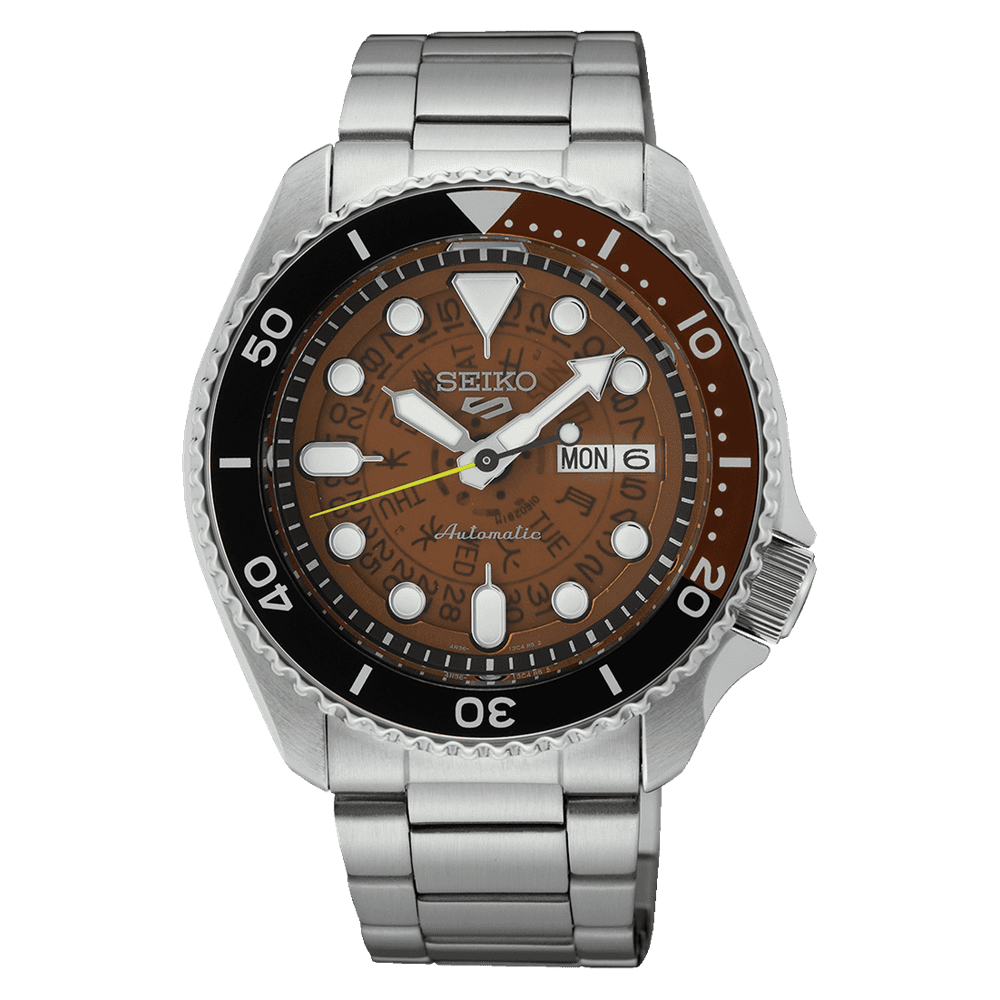 thearwatches-reloj-seiko-SRPJ47k1 Reloj SEIKO 5 Sport "Time Sonar" Skeleton Brown SRPJ47K1