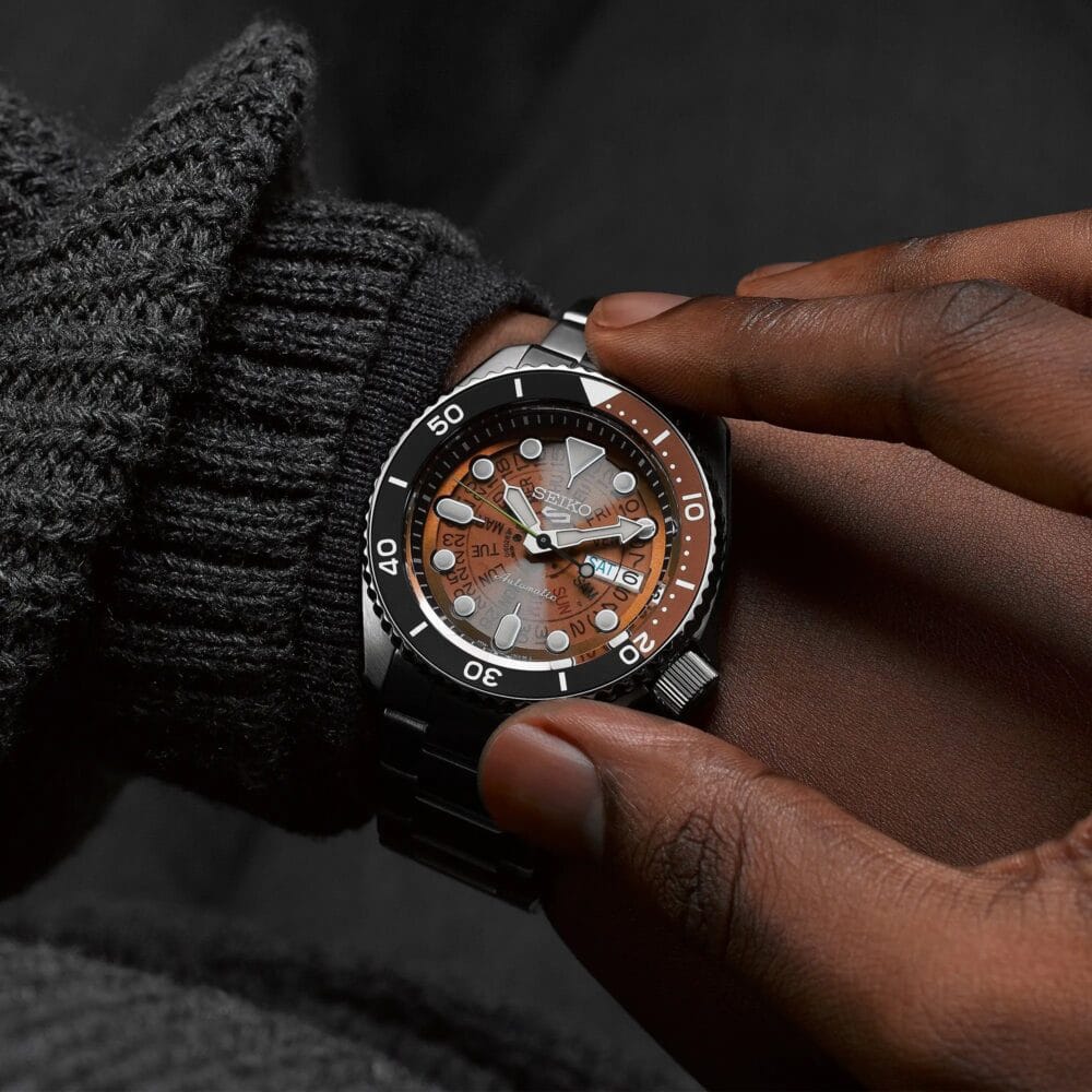 thearwatches-reloj-seiko-SRPJ47k1_1 Reloj SEIKO 5 Sport "Time Sonar" Skeleton Brown SRPJ47K1
