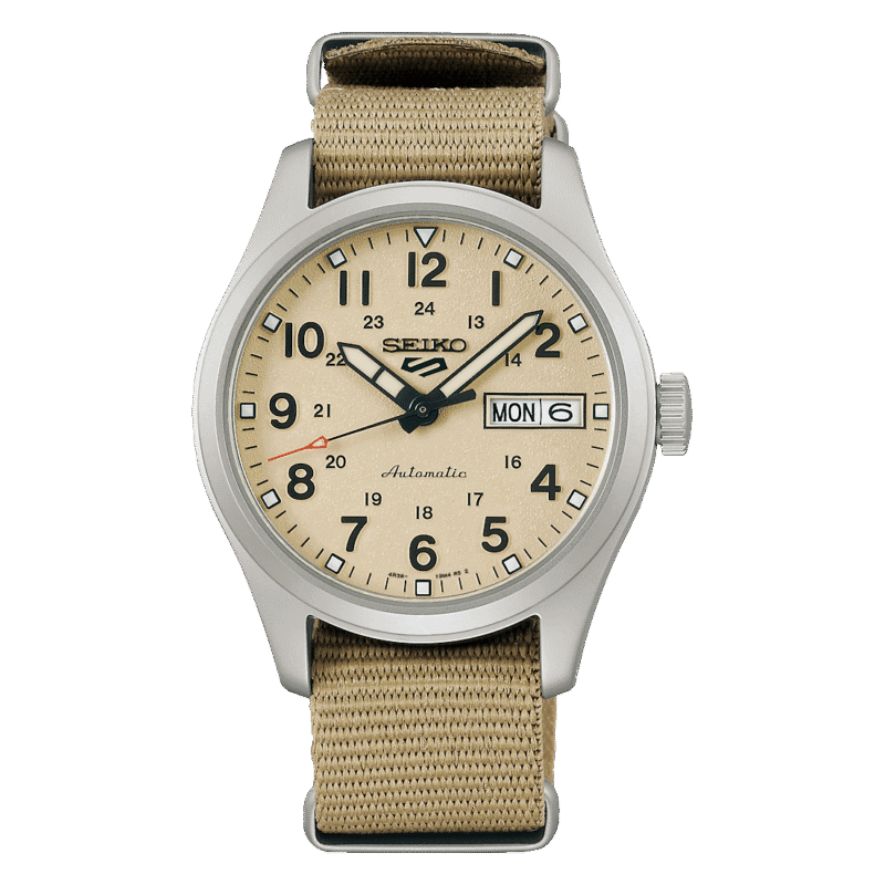 thearwatches-reloj-seiko-SRPJ83K1 Reloj SEIKO 5 Sports Field Beige SRPJ83K1