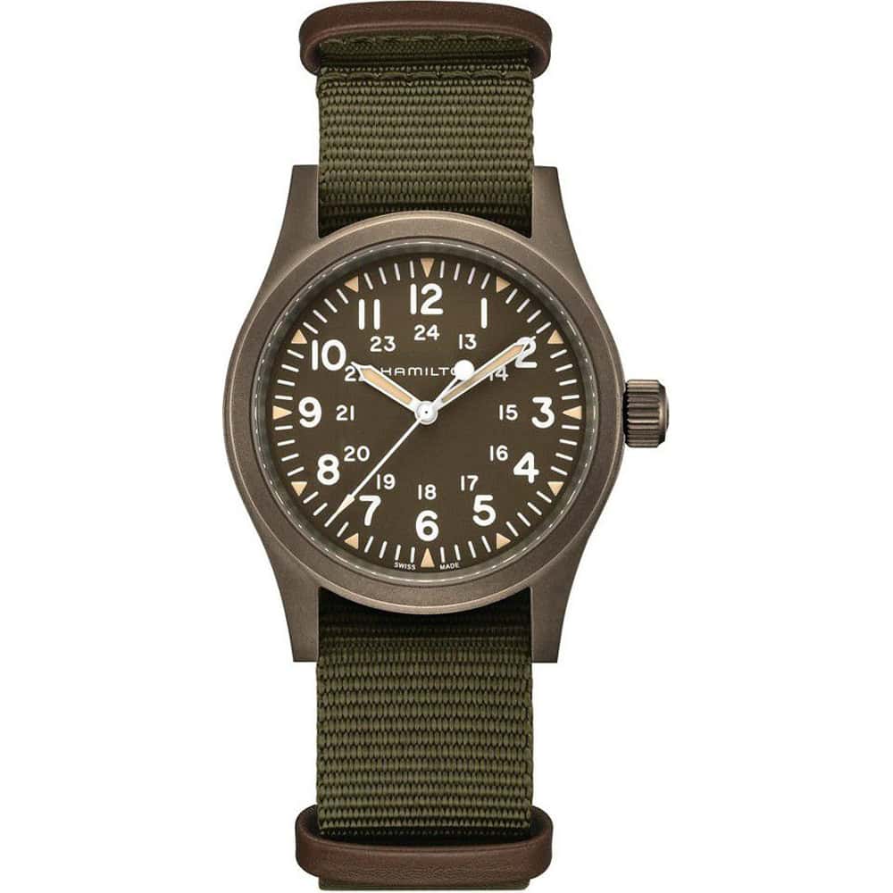 thearwatches-reloj-seiko-H69449961 Reloj Hamilton Khaki Field Green Dial 38mm H69449961