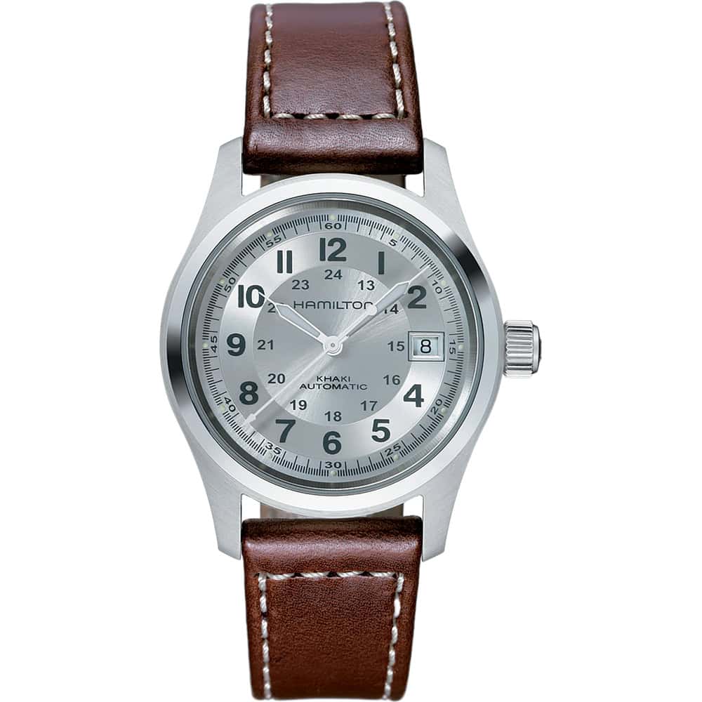 thearwatches-reloj-seiko-H70455553 Reloj Hamilton Khaki Field Silver Dial Watch H70455553