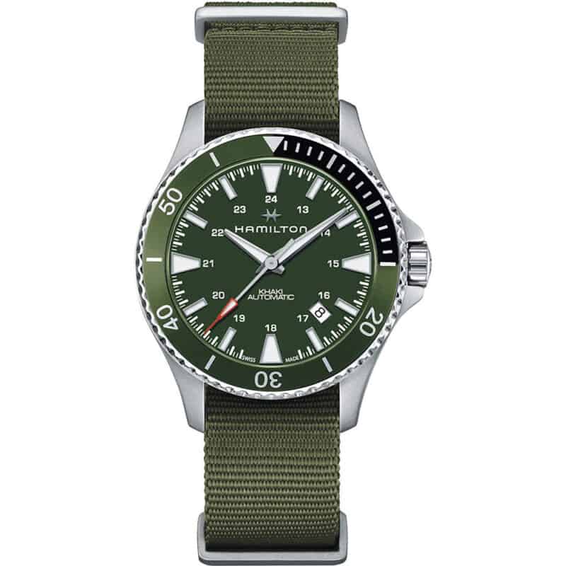 thearwatches-watch-hamilton-H82375961 Reloj Hamilton Khaki Navy Scuba Green Dial 40mm H82375961