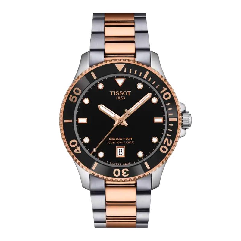 Reloj Tissot Seastar 1000 Quartz 40mm Negro T120.410.22.051.01