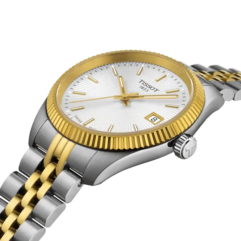thearwatches_Reloj_Tissot_T156.210.22.031.00_5 Reloj Tissot Ballade 34 mm Quartz Silver Two Tones T156.210.22.031.00