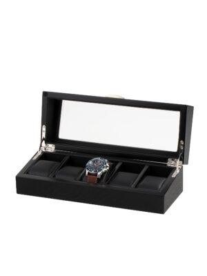 rs-2375-5-oak_front1_2 Watch Box para 5 Relojes Roble Negro RS-2375-5OAK Rothenschild