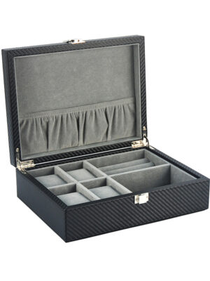 sw-2272-cf-bl-_5_ Estuche para 4 Relojes y Joyas RS-2272-4CFBL Rothenschild