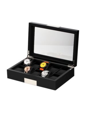 sw-2350-10bl_open Watch Box para 10 Relojes Negro RS-2350-10BL Rothenschild