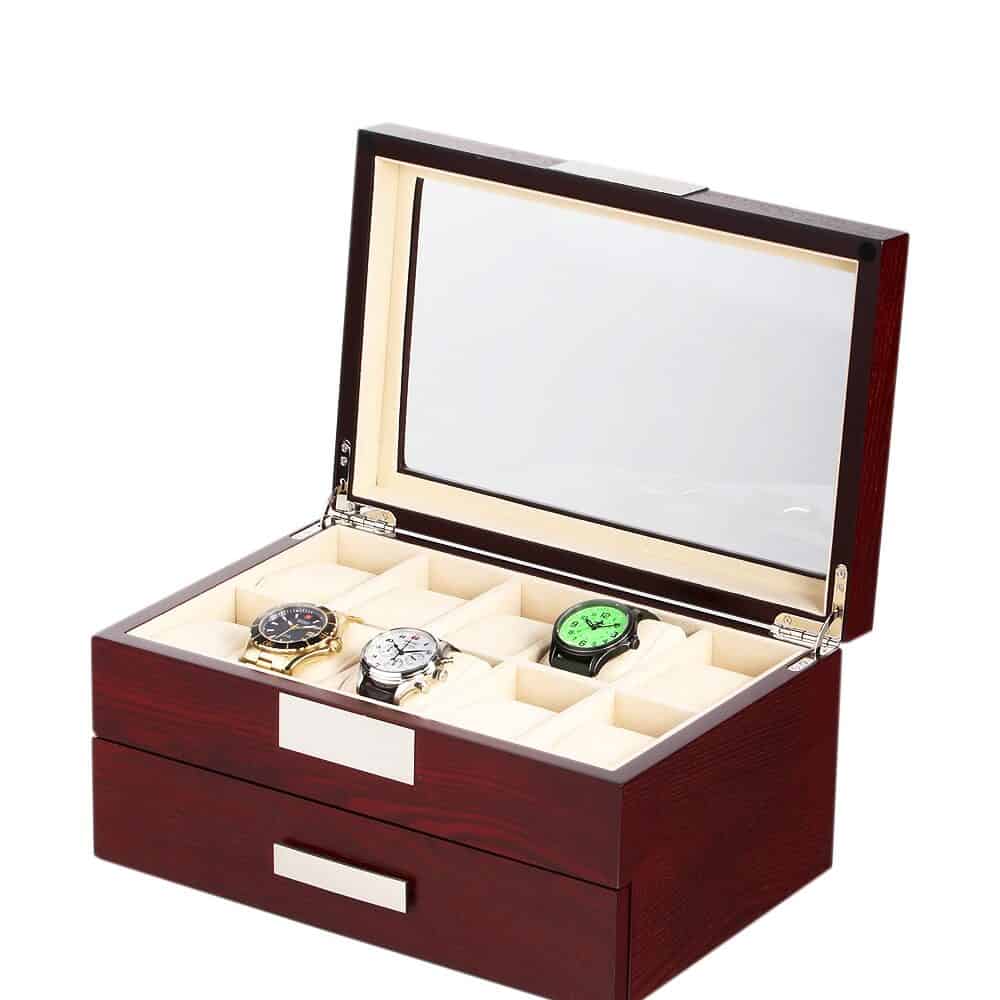 sw-2350-20c_open Watch Box para 20 Relojes Cereza RS-2350-20C Rothenschild