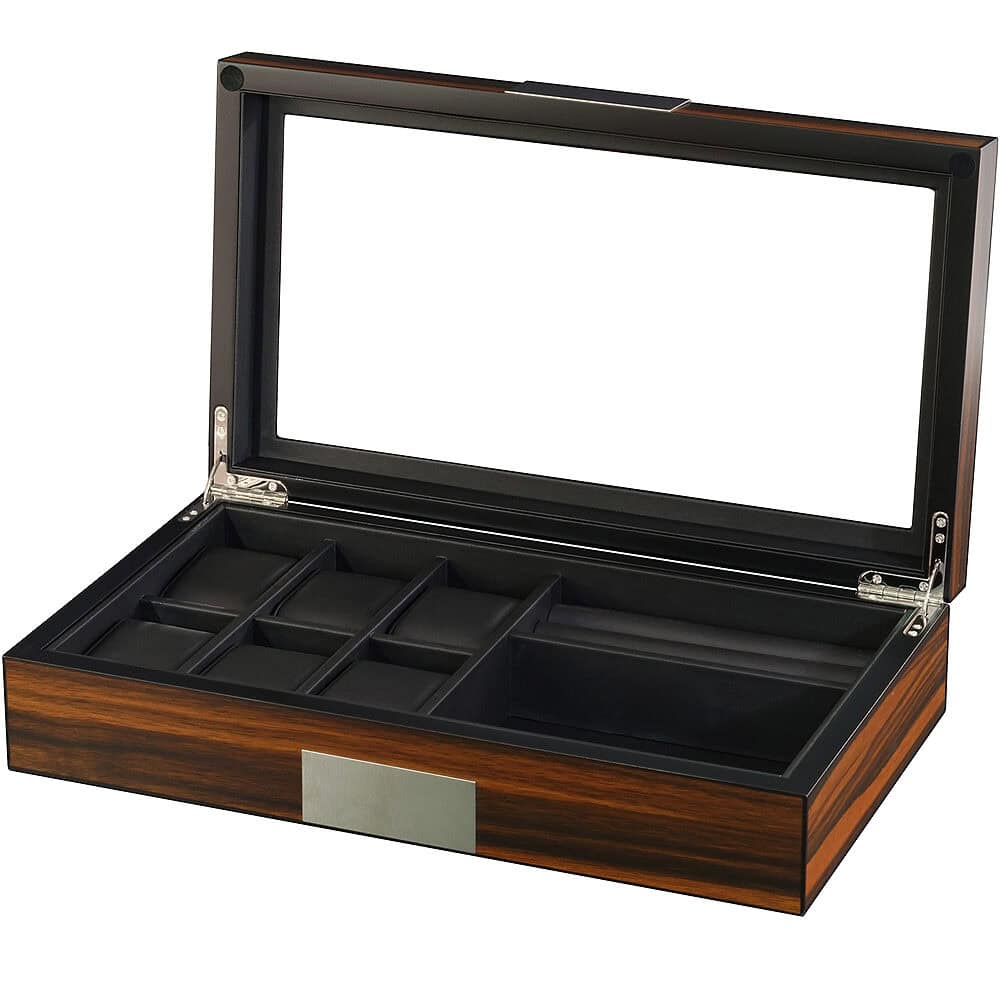 sw-2378-e-_13_ Estuche para 6 Relojes y 2 Compartimentos Ébano RS-2378-EB Rothenschild