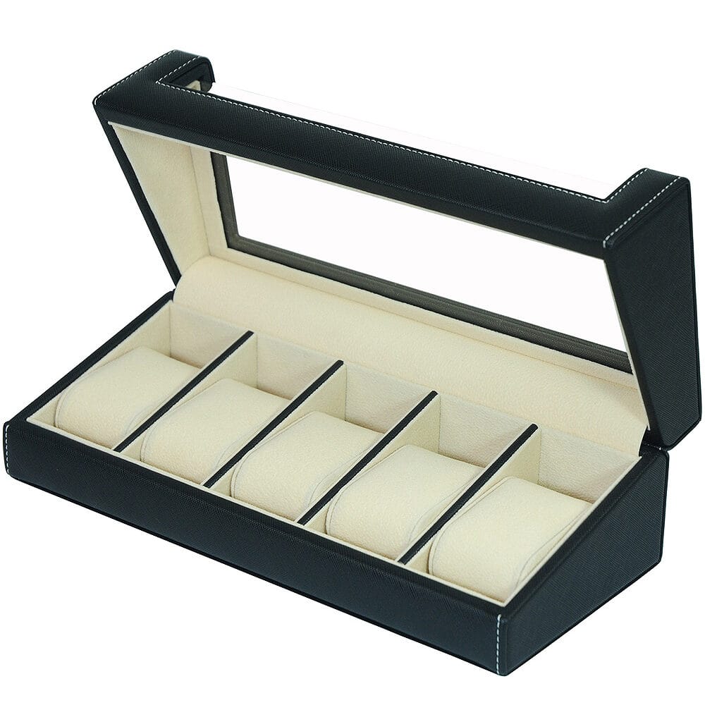 sw-3035-bl-n-_6_ Watch Box para 5 Relojes Negro RS-3035-BL Rothenschild