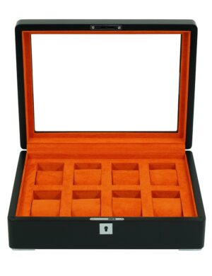 sw-3420-8-bl-org-_10_ Watch Box para 8 Relojes Negro y Terciopelo Naranja RS-3420-8-BL-ORA Rothenschild
