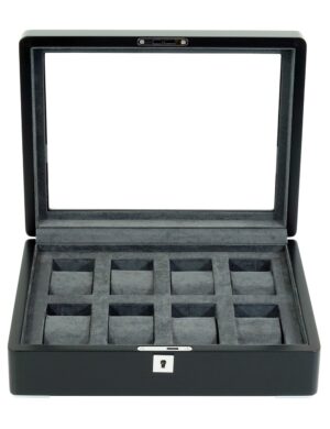 sw-3420-8_bl-charcoal_5_ Watch Box para 8 Relojes Negro y Terciopelo Gris RS-3420-8-BL-CHA Rothenschild
