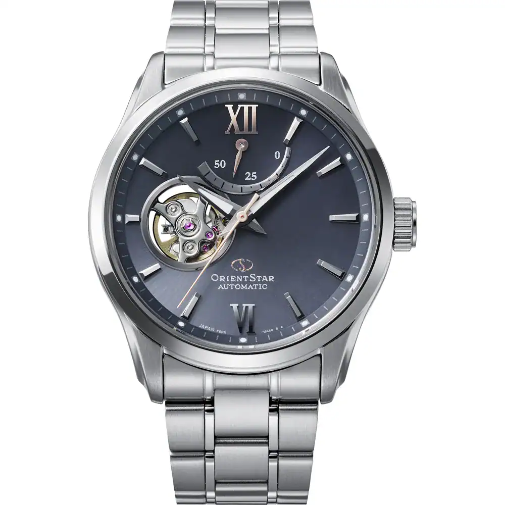 Reloj Orient Star Semi Skeleton Automatic 39mm Azul RE-AT0021L00B