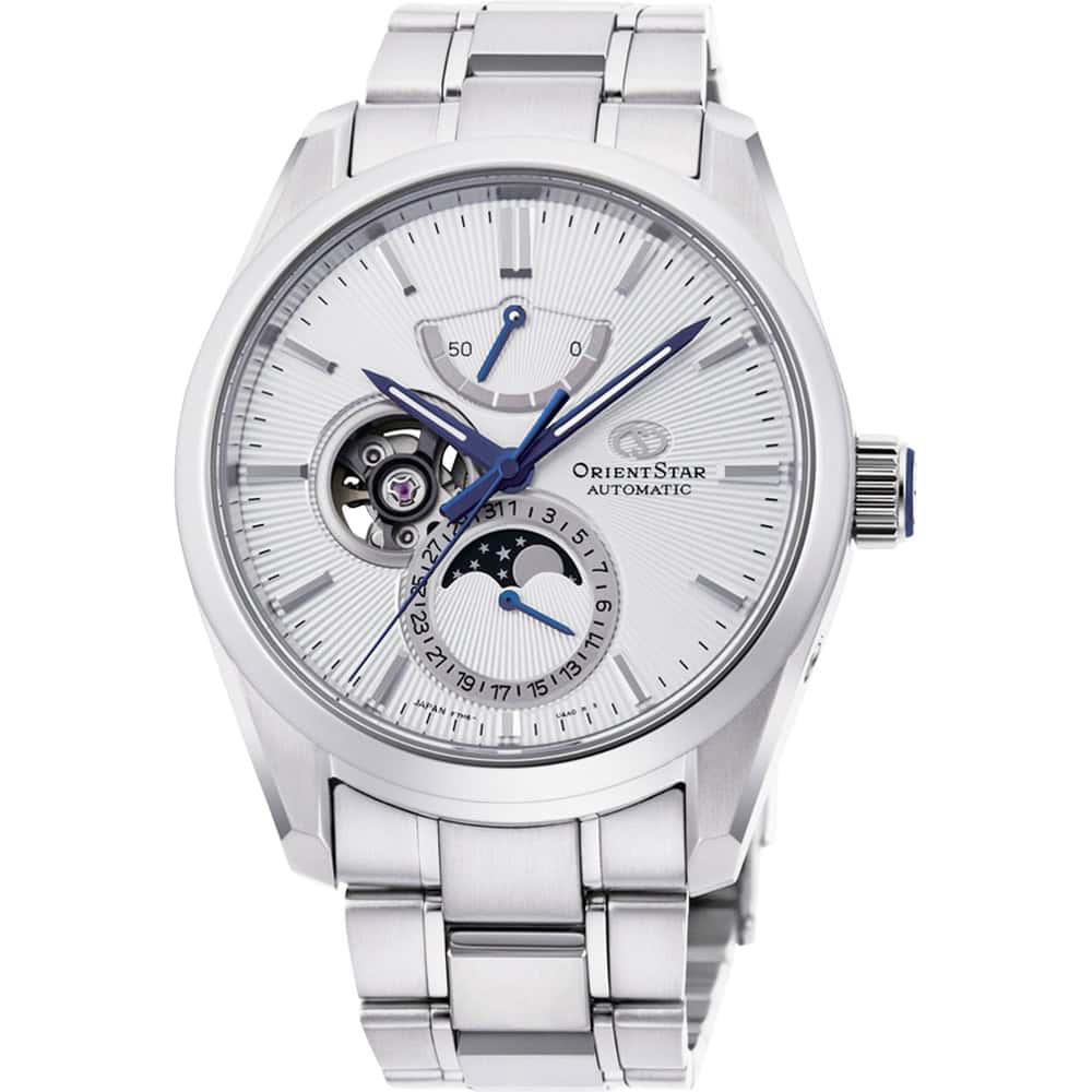 Reloj Orient Star Mechanical Moon Phase Automatic 41mm Blanco RE-AY0002S00B