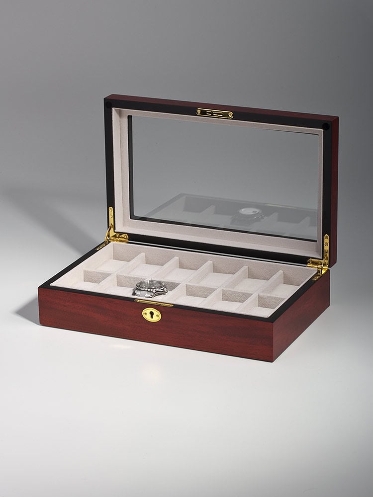 uhrenbox-rs-1087-12c-02 Watch Box para 12 Relojes Cereza RS-1087-12C Rothenschild