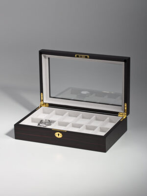 uhrenbox-rs-1087-12e-02 Watch Box para 12 Relojes Ébano RS-1087-12E Rothenschild