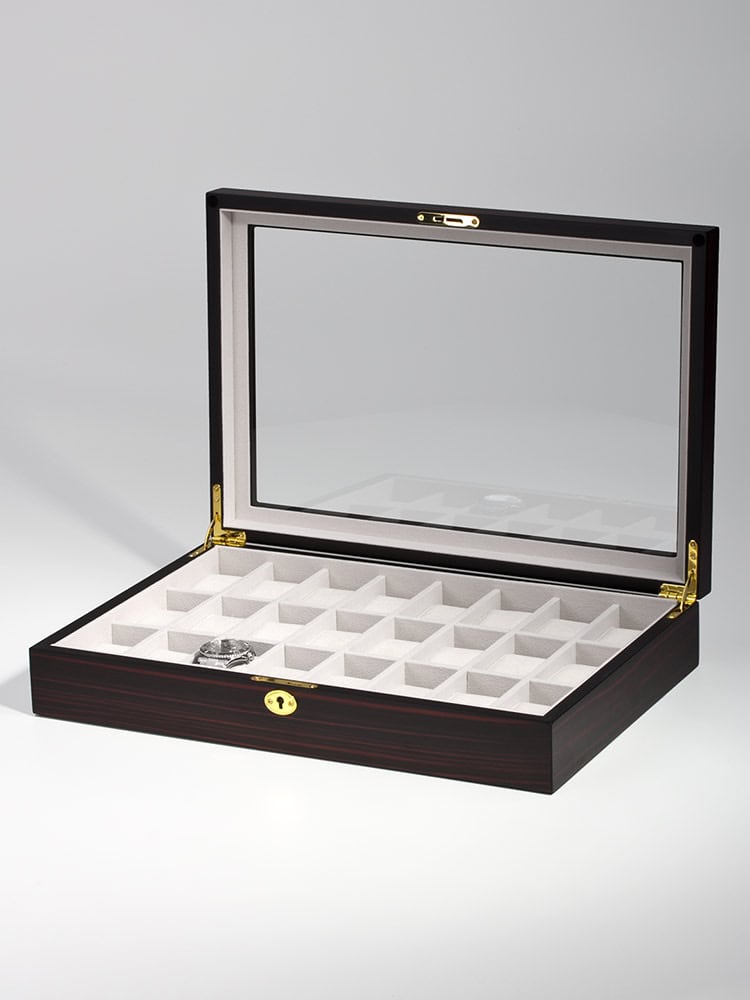 uhrenbox-rs-1087-24e-02 Watch Box para 24 Relojes Ébano RS-1087-24E Rothenschild