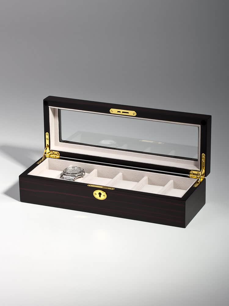uhrenbox-rs-1087-6e-02 Watch Box para 6 Relojes Ébano RS-1087-6E Rothenschild