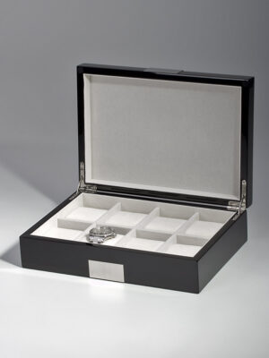 uhrenbox-rs-2022-8bl-02 Watch Box para 8 Relojes Negro RS-2022-8BL Rothenschild