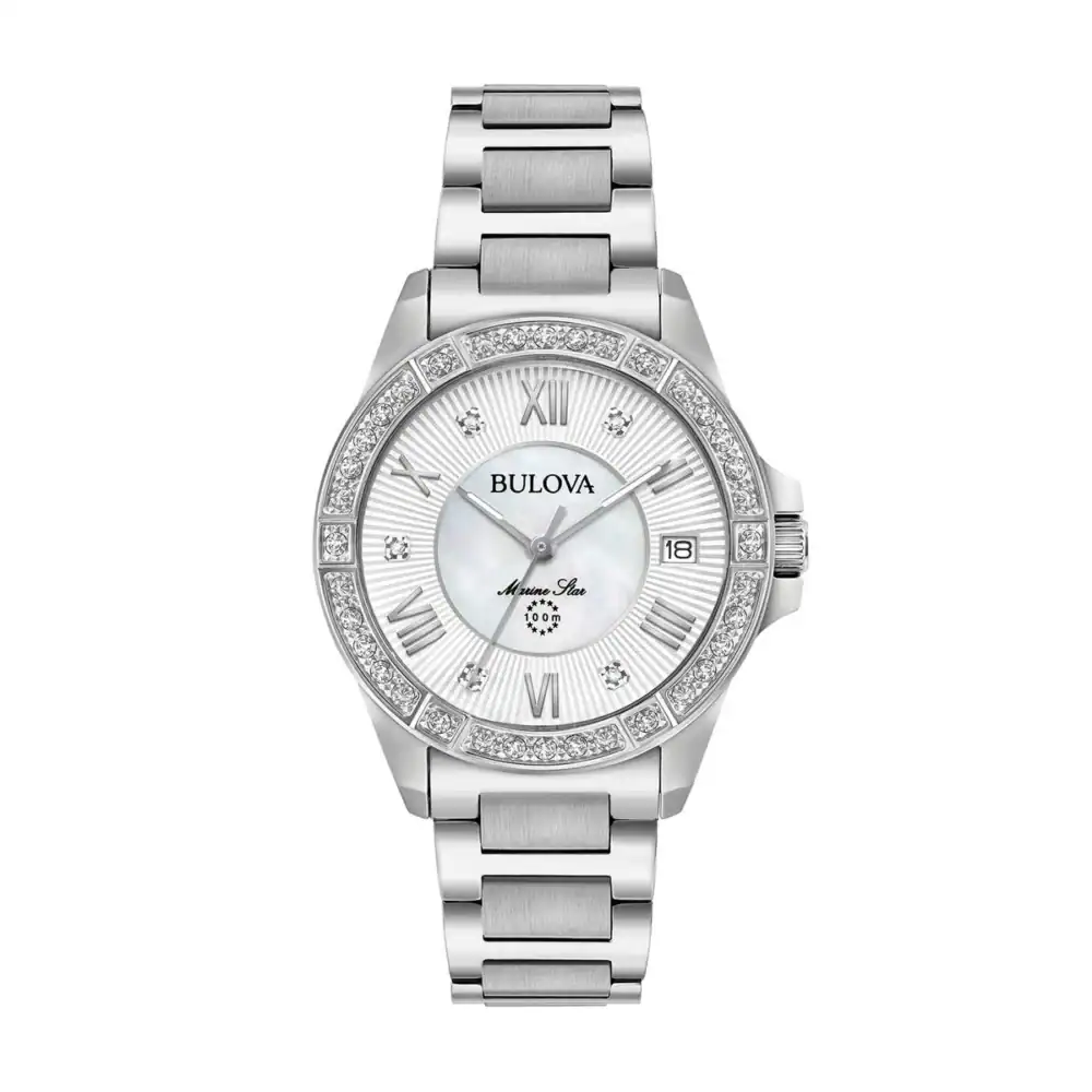 Reloj Bulova Ladies Watch Marine Star Diamond 32mm 96R232