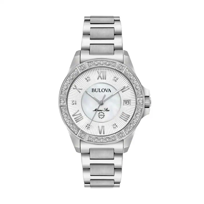 Reloj Bulova Ladies Watch Marine Star Diamond 32mm 96R232