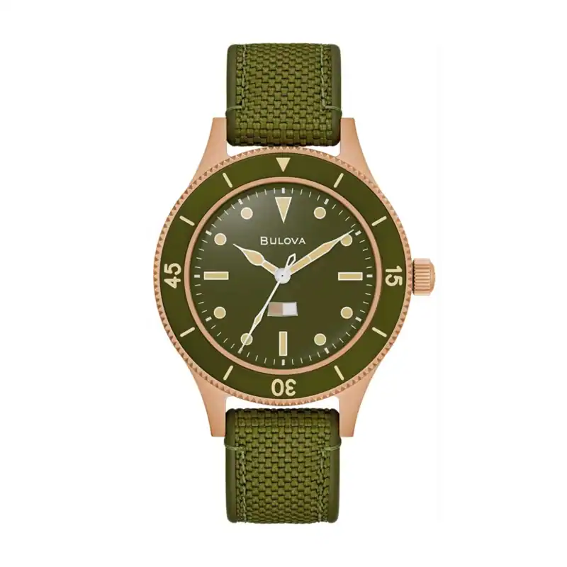 thearwatches-reloj-bulova-98A324 Reloj Bulova Mens Watch MIL-SHIPS Bronze 150th Anniversary 41mm 98A324