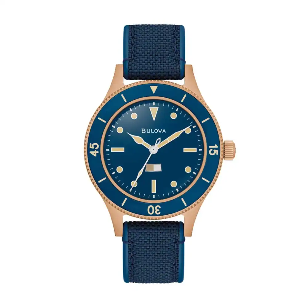Reloj Bulova Mens Watch MIL-SHIPS Bronze 150th Anniversary 41mm 98A325